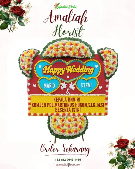 Papan Bunga Pernikahan Lingkas Ujung